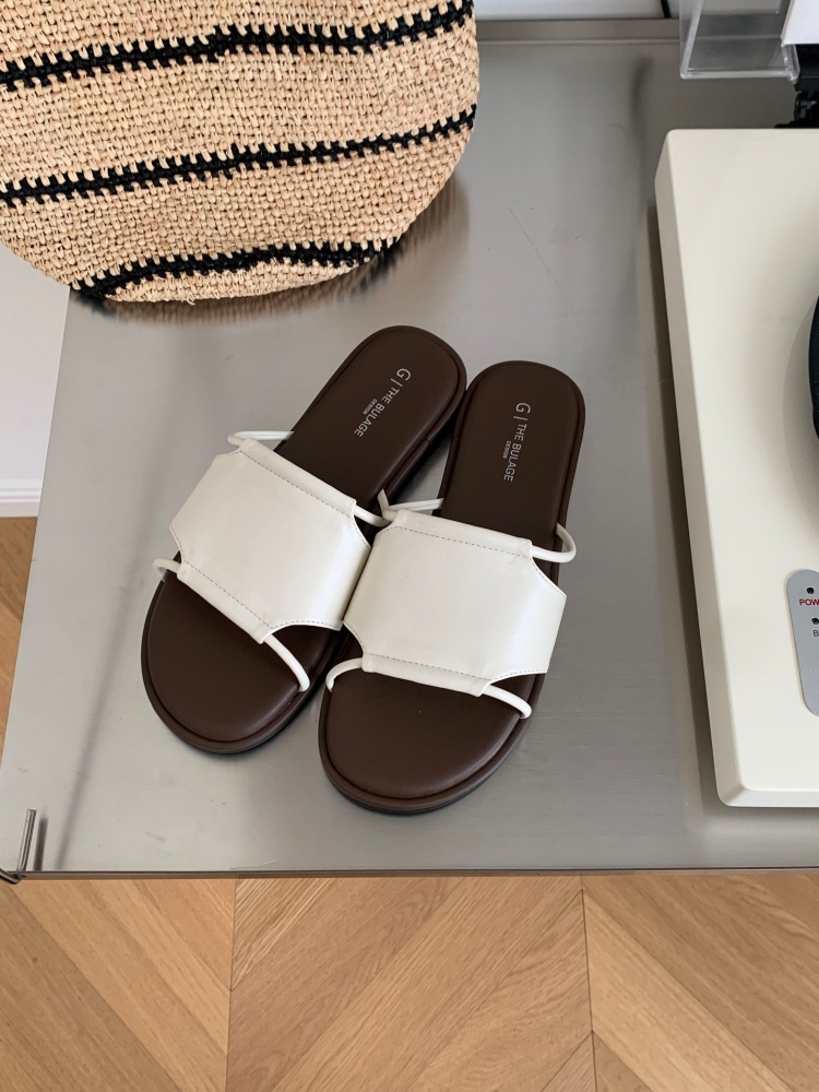 Summer New French Flat One-Strap Slippers Women Fairy Style Korean Versatile Comfortable Soft Sole Casual Slippers - Image 3
